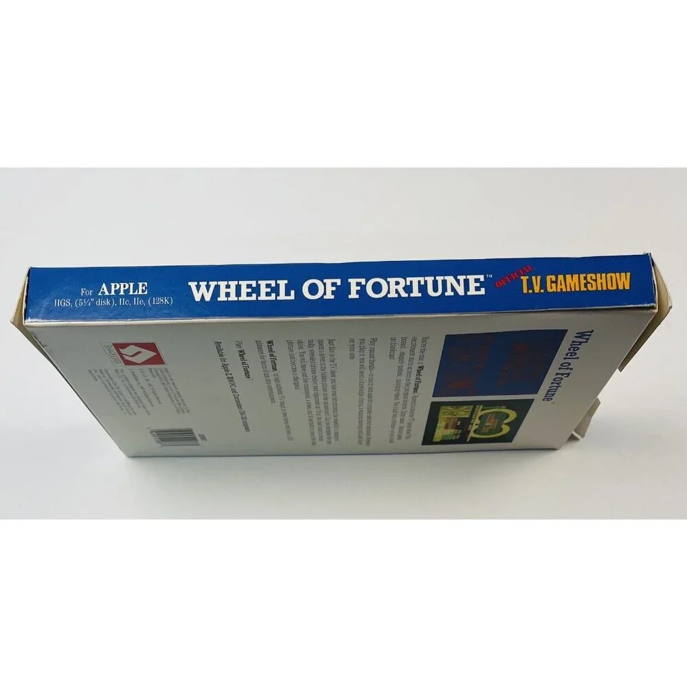 VTG 1987 Sharedata WHEEL OF FORTUNE Apple Game BOX & INSTRUCTIONS ONLY *No Disk*